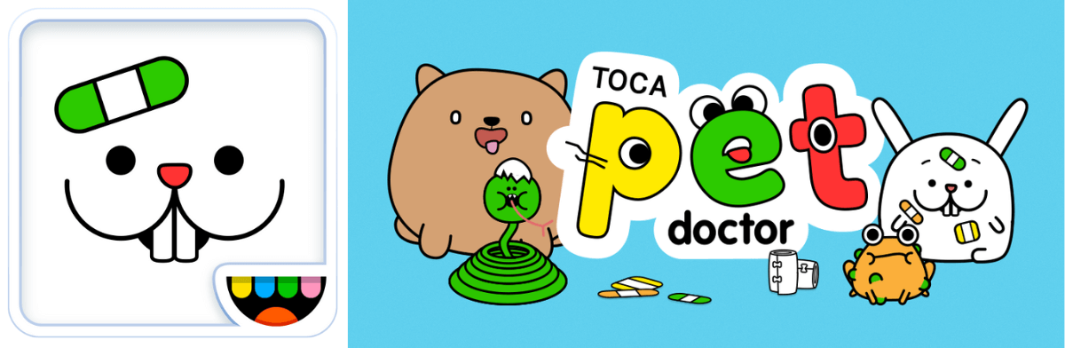 動物治療で身体について学ぶ「Toca Pet Doctor」